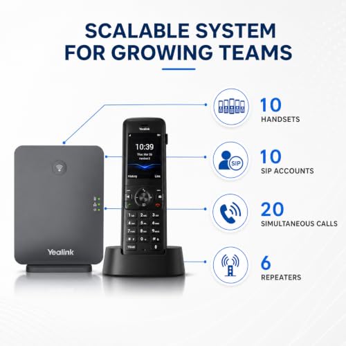 Yealink W78P DECT IP Phone System with W70B Base & W78H Handset