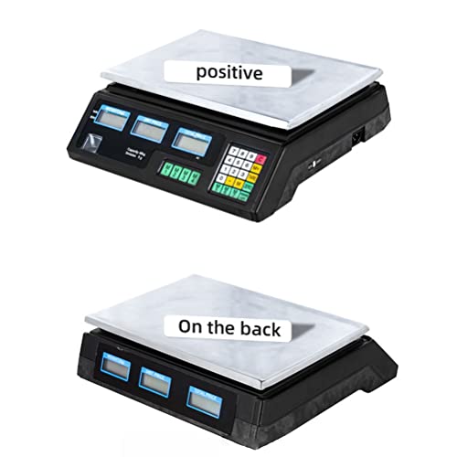 Postal Scales Digital Weight for Packages Kitchen Scale Highly Accurate Multifunction Food Household Stainless Steel Plates Precise and Tare Function Electronic (Color : Black) (Black)