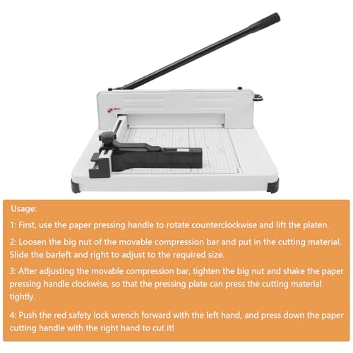XUANIIIL Heavy Duty Paper Cutter - 400-Sheet A4 Guillotine(12"-A4)