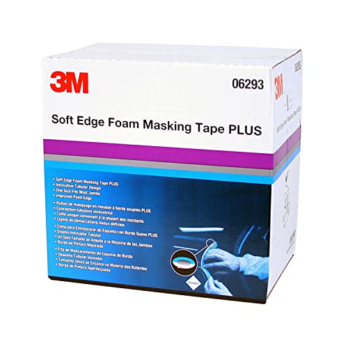 3M Soft Edge Foam Masking Tape +, 06293, 21 mm x 49 m, 1 Roll