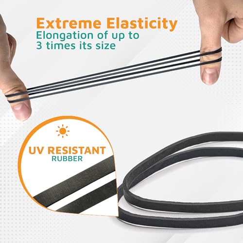 PlasticMill #33 Rubber Bands, EPDM Black/UV Rated, 1lb 500-Pack