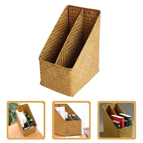 VRFTGHYJU Vertical File Folder Organizer, Stylish Desktop Storage Rack for Home Office Document Organisation