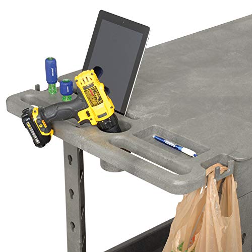Global Industrial Flat Top Utility Cart with 2 Shelves & Storage Handle,