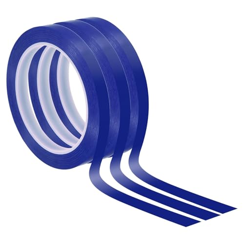Ktann Whiteboard Pinstripe Tape 20pcs 2/5/12mm Art Whiteboard Tape Marking PET Self-Adhesive Thin Dry Erase Graphic Chart 66M(Blue,66M_20PCS_5MM)