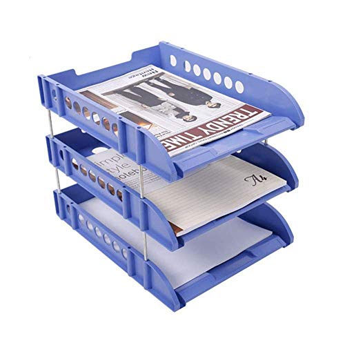 File Racks/File Holder Storage Compartments Stackable Document Tray 4 Sets Desk Organizer Office Letter Tray Made of Plastic for A4 Desk Tray