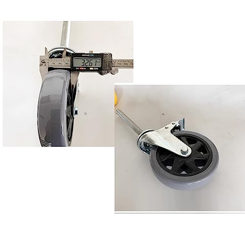 MXXADHPL M20 Threaded Stem Caster Wheels, Set of 4-150mm Industrial Locking Swivel Casters for Commercial Kitchen Prep Tables, TPR Furniture Caster Wheels - Durable & Heavy-Duty