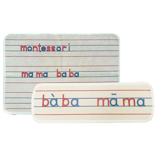 lstyty Montessori Four-Line Three-Grid Phonetic Practice Rug
