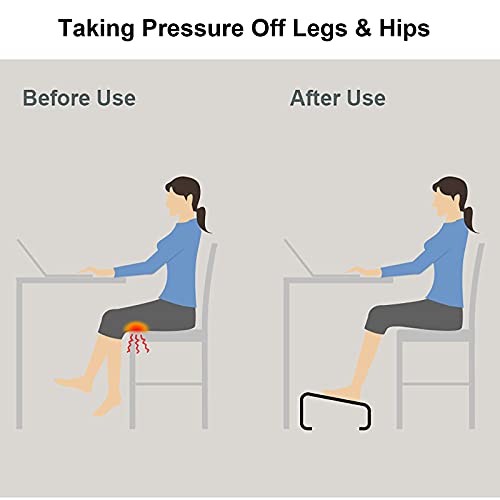 LXLA Extra Wide Under Desk Footrest, Office Large Wood Tilt Step Stool - Keep Sitting Posture, Playing PC Game, Ergonomic Foot Stool, 60×28×(12-5) CM (Color : B, Size : 23.6×11×(4.7-1.9) inch)