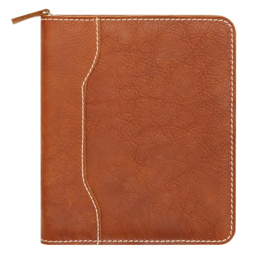 FranklinCovey - Colt Cover for Wire-Bound FranklinCovey Planners | Genuine Leather - Zipper Closure (Classic, Rustic)