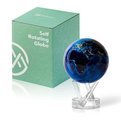 MOVA Self Rotating Globe, Earth at Night Classic (4.5")