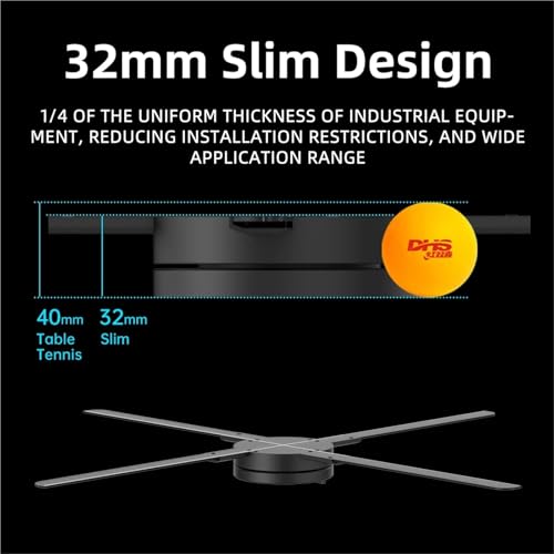 65CM 4 Blades Advertising Display Technology Holographic LED Fan Billboard 3D Hologram Pictures Video Projector(C-65 640LED)