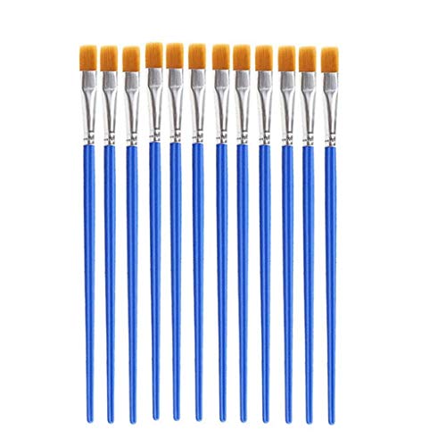 UOHLCX HBJWOV 12 pcs Nylon Hair Detail Paint Brush Children DIY Art Supplies Tool Watercolor Artist Painting Brush Art Stationery(Round)