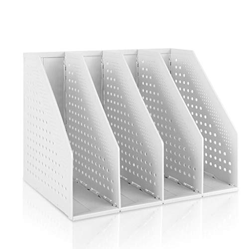 EliteBloom File Magazine Folder Holder Folding File Rack Stretchable Desktop Organizer File Storage Manager for Home and Office Dark Gray and Light Gray File Organizer File Organizer (Color : B) (F)