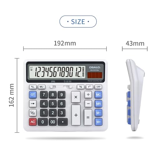 Pendancy 2 Pack Desk Calculators, 12-Digit Large Display, Big Buttons