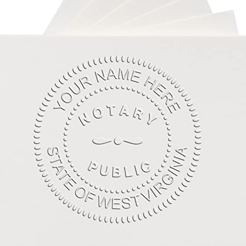 Heavy Duty West Virginia Notary Embossing Seal, Long Reach Desk Stamp WV