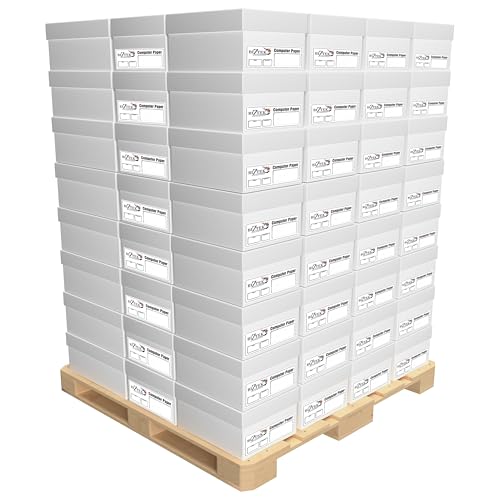BIZTEK Continuous Computer Paper 9 1/2 x 11 Blank, White, Clean Edge 1 Part 20 lb. 92 Bright | 80 Cartons | 2400 Sheets/Cartons