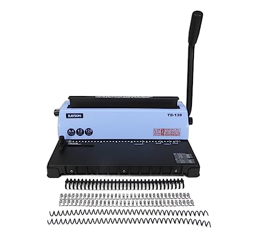 RAYSON TD-130 3:1 Wire Binding Machine, 12-Sheet Punch, 120-Sheet Capacity