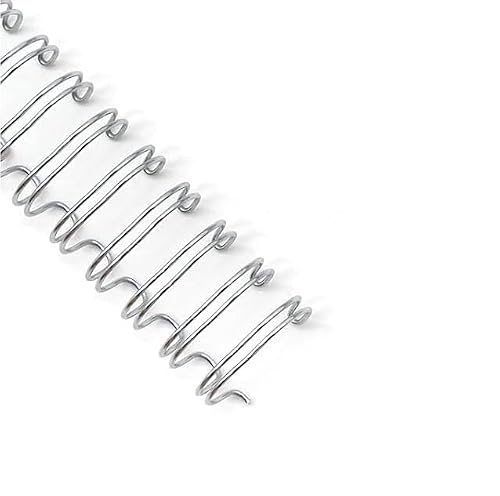 INVIZGUARD Premium Double Loop Binding Wires, 2:1 Pitch, 21-Loop, 11 Inch Length, for Letter Size Sheets (Silver, 1 1/4" - 50PK)