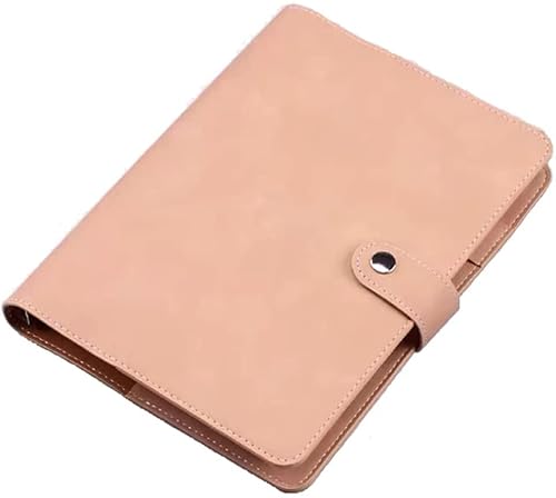 QERTYHKK A5 PU Leather Binder Cover,Refillable 6 Notebook for Filler Paper Personal Planning with Magnetic Buckle Closure