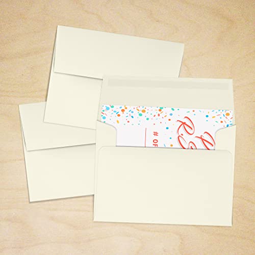 LUXPaper A2 Classic Crest Invitation Envelopes | 4 3/8" x 5 3/4" | Natural White | 70lb. Text | 1,000 Qty