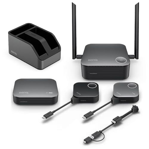 BenQ InstaShow VS25 Driver-Free Wireless Conferencing System – BYOM, BYOD, Audiovisual, Conference Call, 4K/60Hz Playback, Screen Mirroring, CVSS 4.0 Certified Security, HDMI/USB-C, Plug & Play
