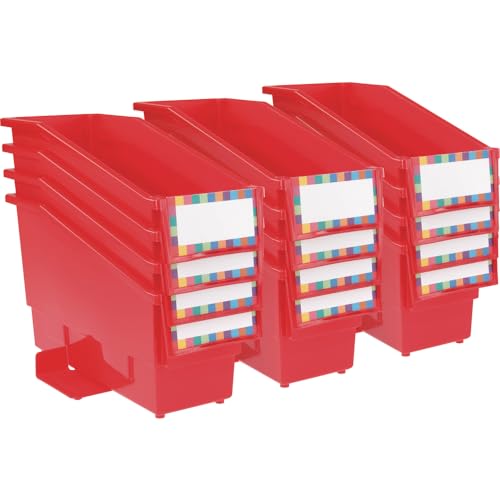 Really Good Stuff Non-Tip Book & Binder Holders with Stabilizer Wings