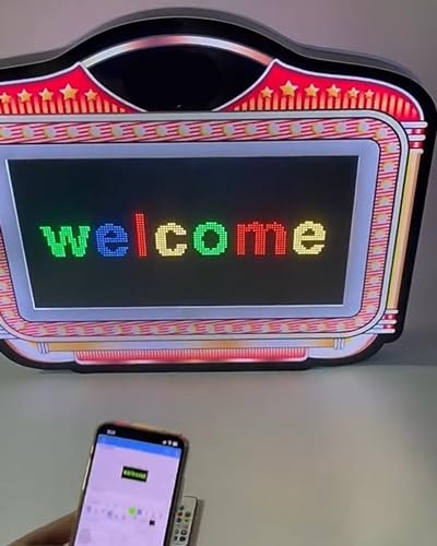 CHHMAELOVE LED Letter Bottle Presenter, Bottle Service Sign VIP, APP Settings, Scroll Play LED Color Display Screen, for Wedding,Birthday Parties, Club VIP Service, Party, Bar etc.