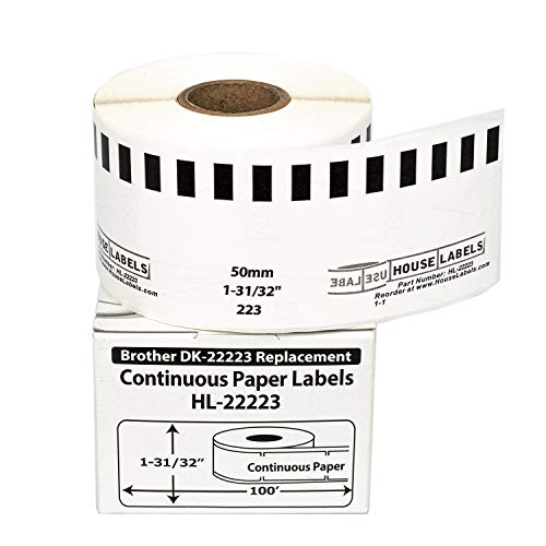 HouseLabels Compatible with Brother DK-2223, 1-31/32" x 100'