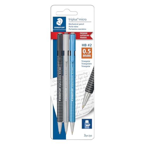 STAEDTLER Triplus Micro 0.5mm Mechanical Pencils #2, 12 Pack, 36 count