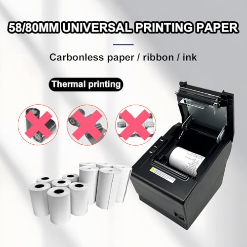 MR.BOSS 80mm Bluetooth and WiFi POS Thermal Receipt Printer for Loyverse, iOS, iPad, Android, Multi-Interface Kitchen Printer