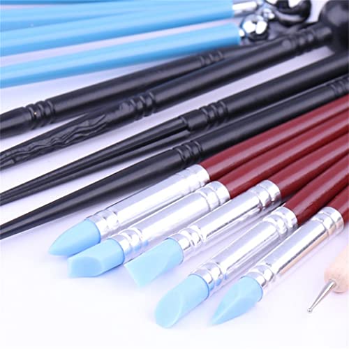 TXGJWRA Clay Modeling Tool Set Pottery Carving Rock Painting Kit Ball Sculpting Dotting Tool for Ceramic Polymer Embossing