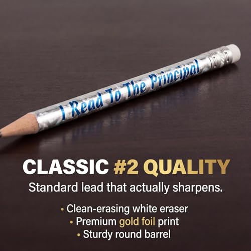 Anderson's, I Read to the Principal Pencils, Set of 100, School Pencils, Student Awards, Recognition