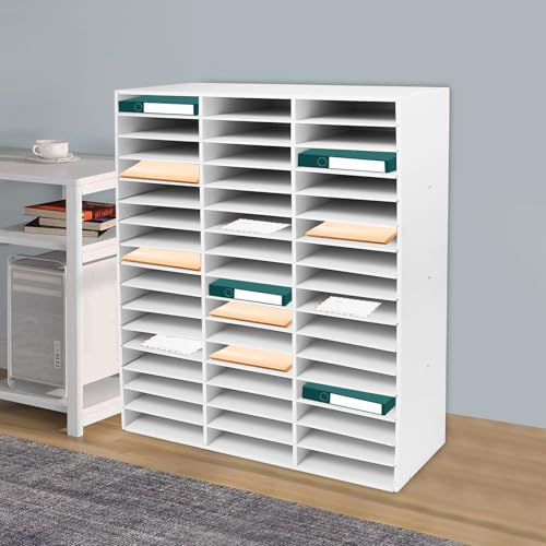 Namiose 48-Slot Literature Organizer Classroom Mailbox File Sorter