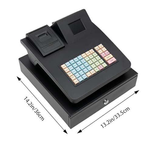 Dual Screen Cash Register, POS System with Thermal Printer & Cash Drawer