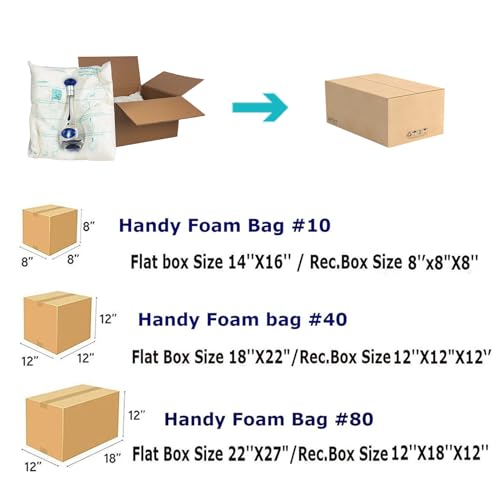 Foam Bag for Packaging 16 Pack Handy Bags #10,14” x 16" Room Temperature Expanding Foam Bags, Pack of 16