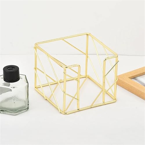 Xuanqiu 3pcs Rose Gold Sticky Note Holder Memo Cube Dispenser Notepad Organizer for Desk