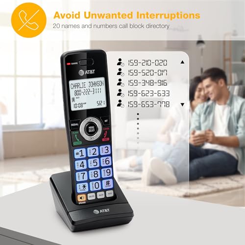AT&T 2-Handsets Landline Home Phone with Call Blocker, GL2101-21