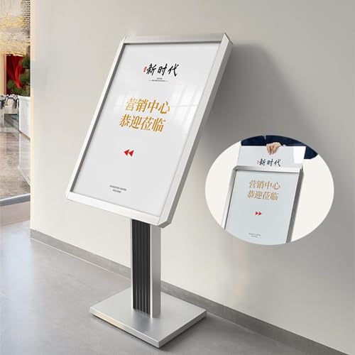 Heavy Duty Poster Sign Holder Floor Sign Stand, Adjustable Sidewalk Sign Holder Store Advertising Poster Display, Outdoor Indoor Standing Display Sign Holders, for School Church Business Show
