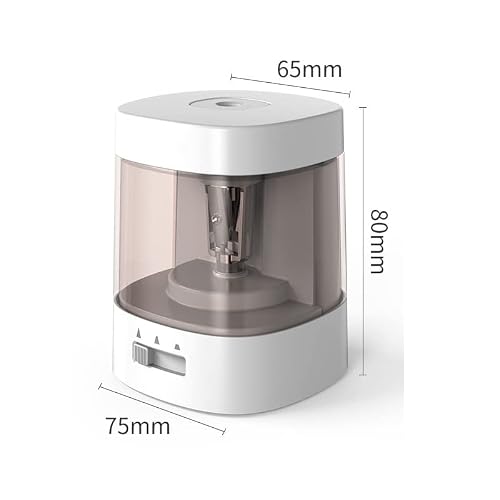 XJPWZER Electric Automatic Pencil Sharpener 3 Adjustable Modes for Different Stationery Home Office School Supplies(D)