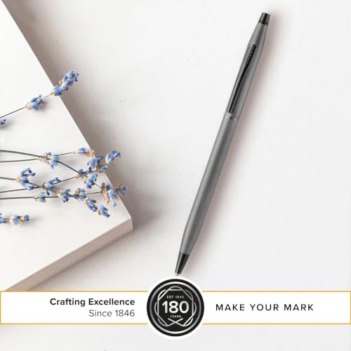 Cross Classic Century Slate Gray Diamond Ballpoint Pen, Black Ink