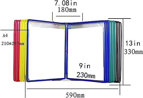 UMJIGF Wall-mounted display file rack, A4 size,Yellow