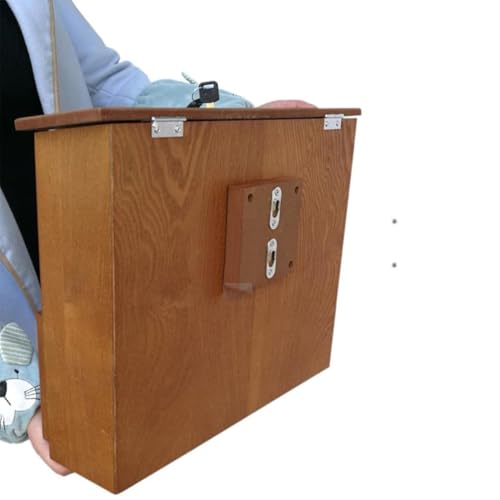 Dxysyldrun Donation/Charity/Suggestion Box, Christian Wooden Ballot Box Mailbox Suggestion Box Donation Box Church Wall Mounted with Lock