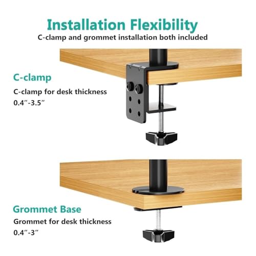 JUDYSSY Height - Adjustable Monitor Stand Arm Adjustable Rotating Laptop Stand with Heat Dissipation Function,Monitor Base, Standing Desk Tray, 360° Swivel, I,