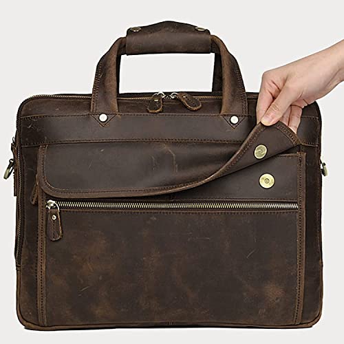 Marycan Messenger Bag, 15.6 inch Leather Messenger Bag Genuine Leather Briefcase for Men Large Satchel Shoulder Bag Rugged Leather Computer Laptop Bag(Size:39 * 12.5 * 30cm)