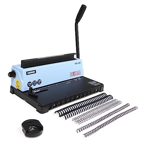 RAYSON TD-132 3:1 Wire Binding Machine, 12-Sheet Punch, 120-Sheet Capacity