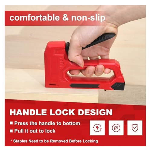 Professional Heavy Duty Stapler Hand Staple Gun with 1000 Staples Light Duty Stapler and Nail Gun Use for Woodworking