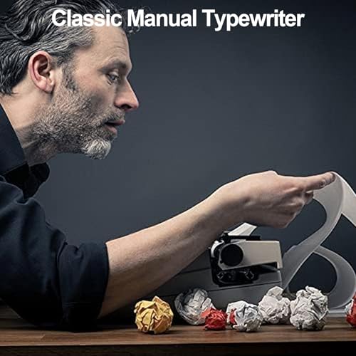 AMQYDT Old Fashioned Typewriter, Classic Manual Typewriter, Antique Typewriting Machine, Manual Typewriter for Writing, Letters and Vintage Collectible Present, Nostalgic Writing Experience