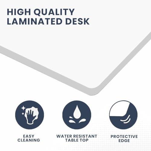 MotionGrey - Electric Motor Height Adjustable Standing Desk, L Shaped Standing Desk, L Shape Corner Desk, Adjustable Computer Sit Stand Desk Stand - L Shape Desk with 63 Inch Table Top (White)