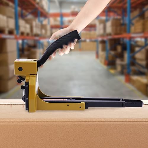 Heavy-Duty Carton Sealing Stapler with Staple Puller – Essential Industrial Tool for Securely Closing Corrugated Cardboard Boxes (15mm)