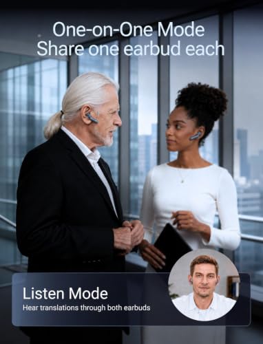 Timekettle W4 Plus AI Translator Earbuds, Bone Conduction Pickup